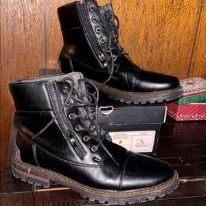 Black Leather Men's Boots